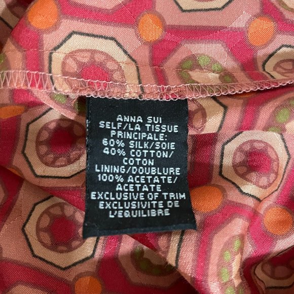 Anna Sui for Anthropologie Fiery Tiers Silk Dress - Picture 8 of 8